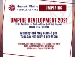 ✅ What’s happening for Umpires ❓?
Its time to dust the cobwebs off your whistles and indicators, find that watch and get that umpire hat ready for Winter League 2021.
