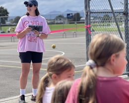 Tara opening our REFURBISHED courts 2025